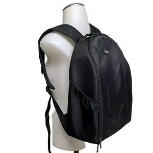 Ultimax Camera DSLR Padded Backpack / Bag Pockets Hoop N Loop Black